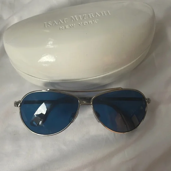 Isaac Mizrahi Sunglasses Womens OS White Pre-Owned IM208 Logo Print Arm Isaac Mizrahi New York main image 3